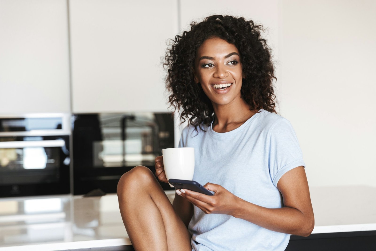 woman smiling